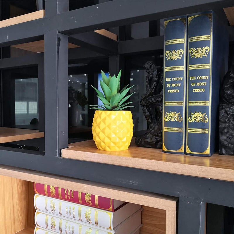 BLASCOOL Artificial Succulent Potted Pineapple Decor - Fake Pineapple Home Office Kitchen Table Decoration (Yellow) - Image 5